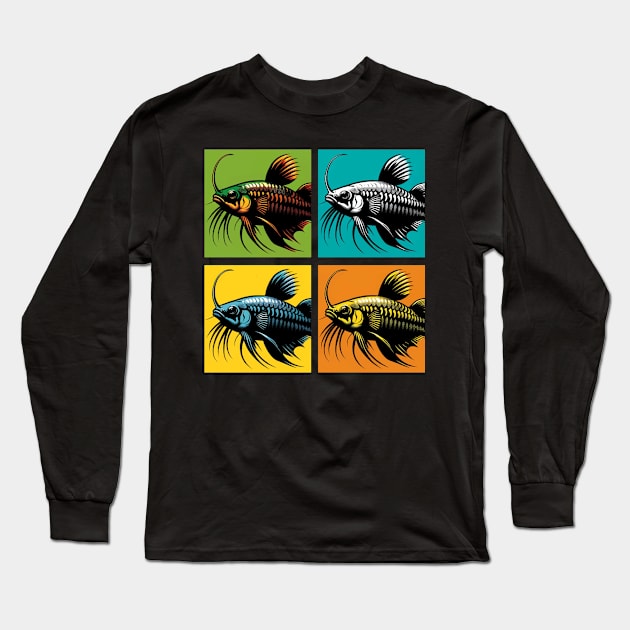 Pop Black Cory - Cool Aquarium Fish Long Sleeve T-Shirt by PawPopArt